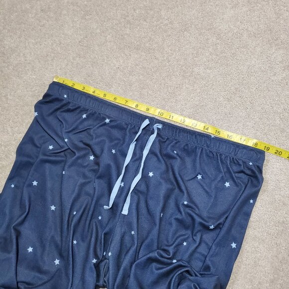 P.J. SALVAGE Pajama Set Top & Bottoms Stretch LS Wide Leg Navy Stars Women's XL - Picture 14 of 16